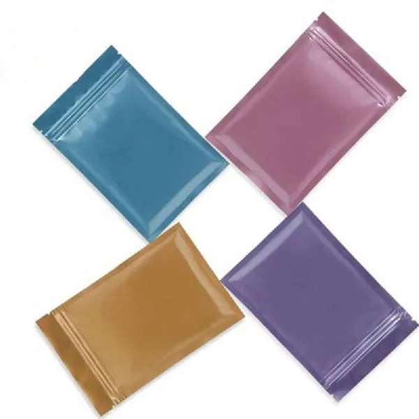 Bolso plástico que se puede volver a sellar de la prueba del olor de los bolsos del papel de aluminio del almacenamiento de la comida del bolso de Mylar de la cremallera del multicolor adentro