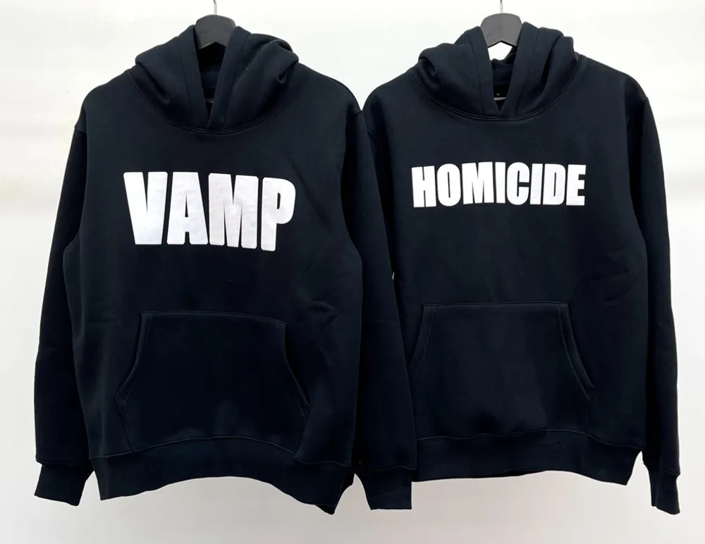 Erkek hoodies kral vampir homecide slogan kazak kazak hoodie playbo carti aynı tarzı mekan limited