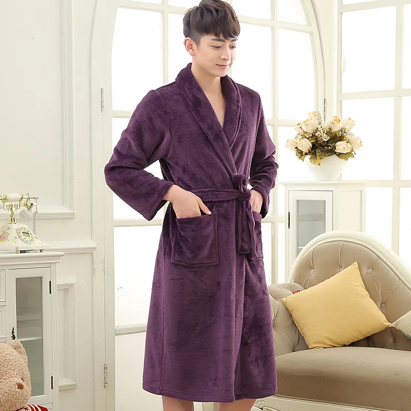 purple mens dressing gown Revise RE-505 Elegant Men's Dressing Gown Burgundy red Size M Medium