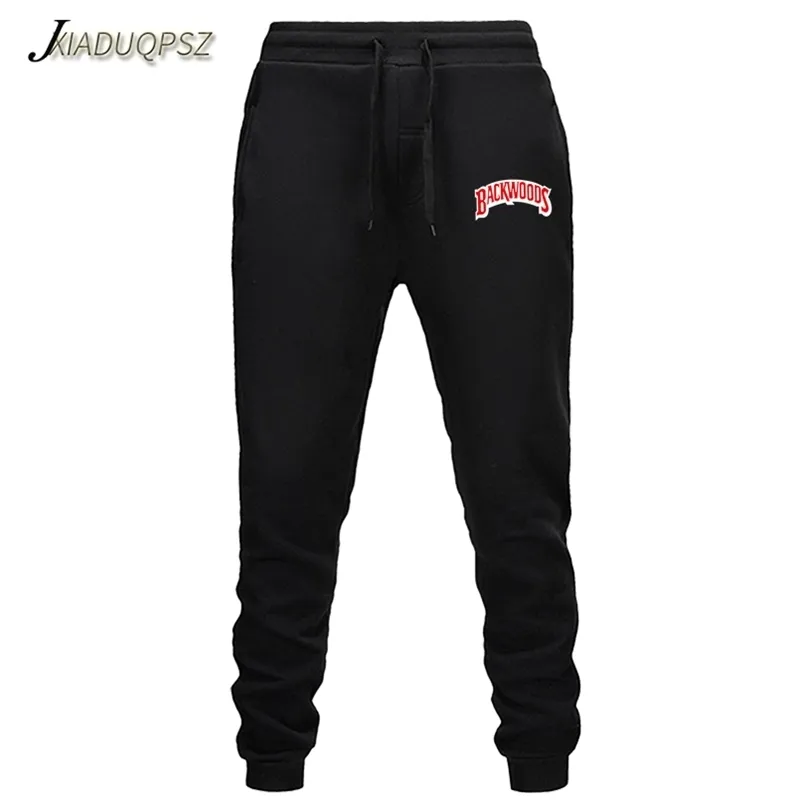 Erkek Pantolon Pamuk Sonbahar Kış Gri Rahat Komik Backwoods Baskılı Erkekler Joggers Sweatpants Artı Boyutu Siyah Pantolon Pantalon Y200116