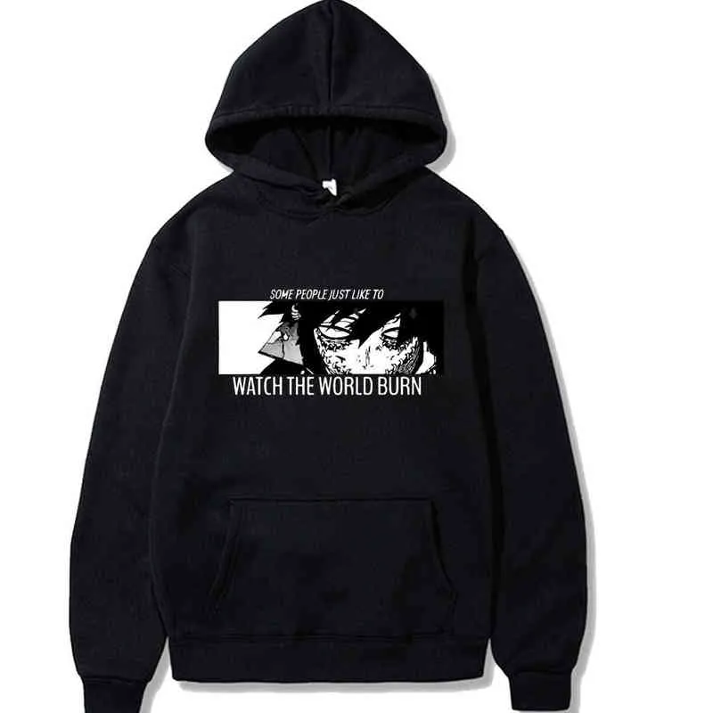 Mój Bohater Academia Bluzy Mężczyźni Kobiety Hip Hop Bluza Dabi Oczy Anime Czarne Bluzy Topy Odzież H1227