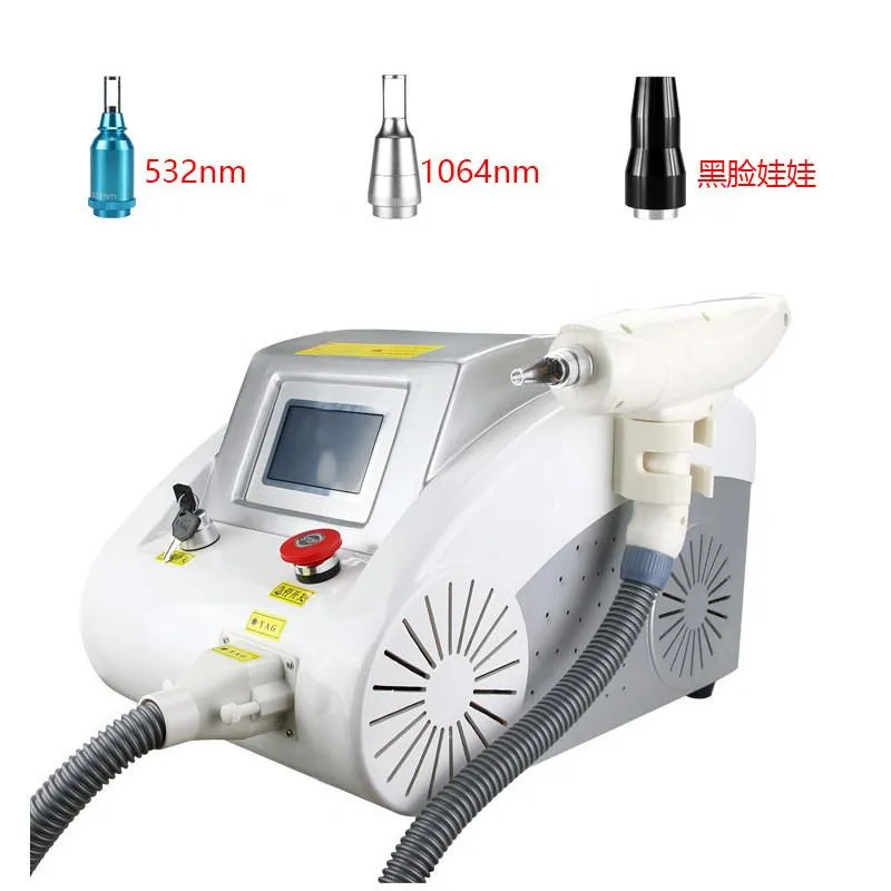 Macchina di bellezza laser Q commutata e yag di vendita calda per la rimozione del tatuaggio rimozione della vena del ragno della cicatrice dell'acne peeling al carbonio 532nm 1320nm