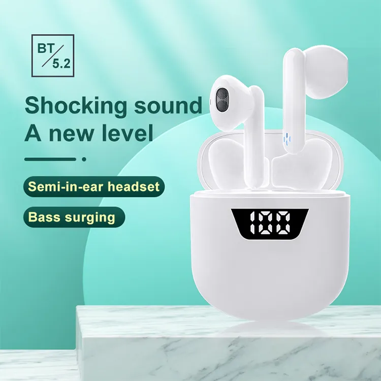 Vendita calda TWS sport di Bluetooth V5.0 auricolare affari P66 con ricarica caso stereo microfono integrato cuffie bluetooth senza fili scatola al minuto