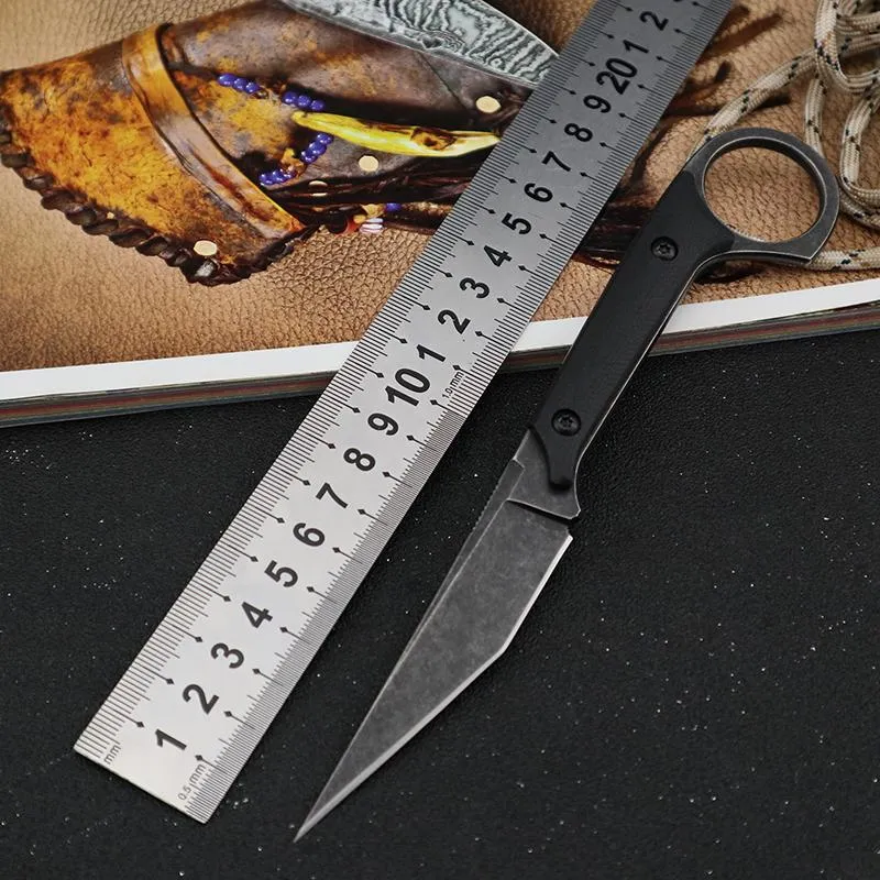 Karambit Straight Messer Feste Klinge Klauenmesser 440c Klinge G10 Griff Push Messer Jagd