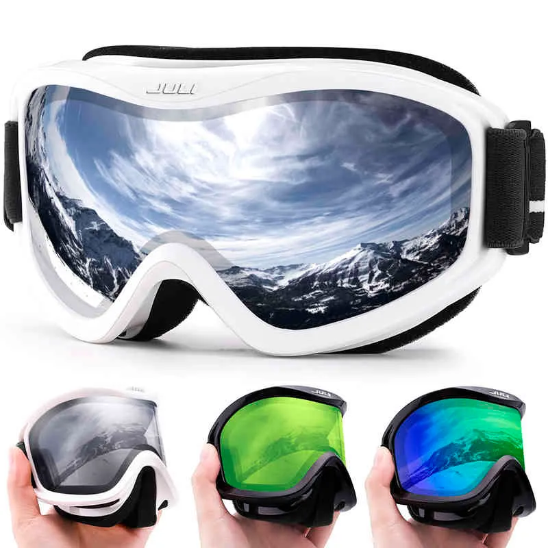 Maxjuli Marka Profesyonel Çift Katmanlar Lens Anti-sis UV400 Gözlük Kayak Erkek Kadın Kar Gözlükleri