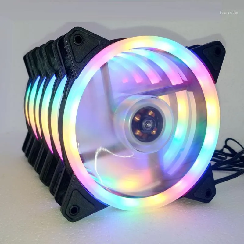 Bunte 120mm PC Computer Ultra D1 LED lüfter 120mm 3P IDE 4pin Desktop PC Computer Kühlung Kühler stille Fall rgb Lüfter Kühlung1