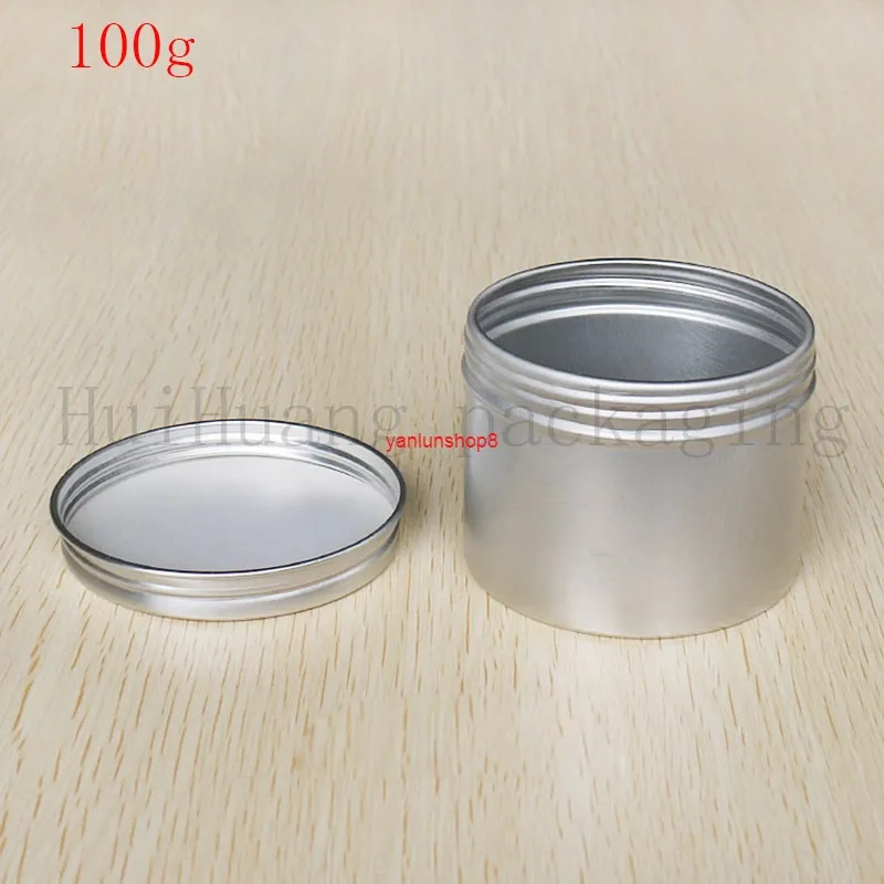 50pcs 100g Pots de baume à lèvres en aluminium maquillage Pot de crème cosmétique Pot vide bouteille conteneur bon paquet