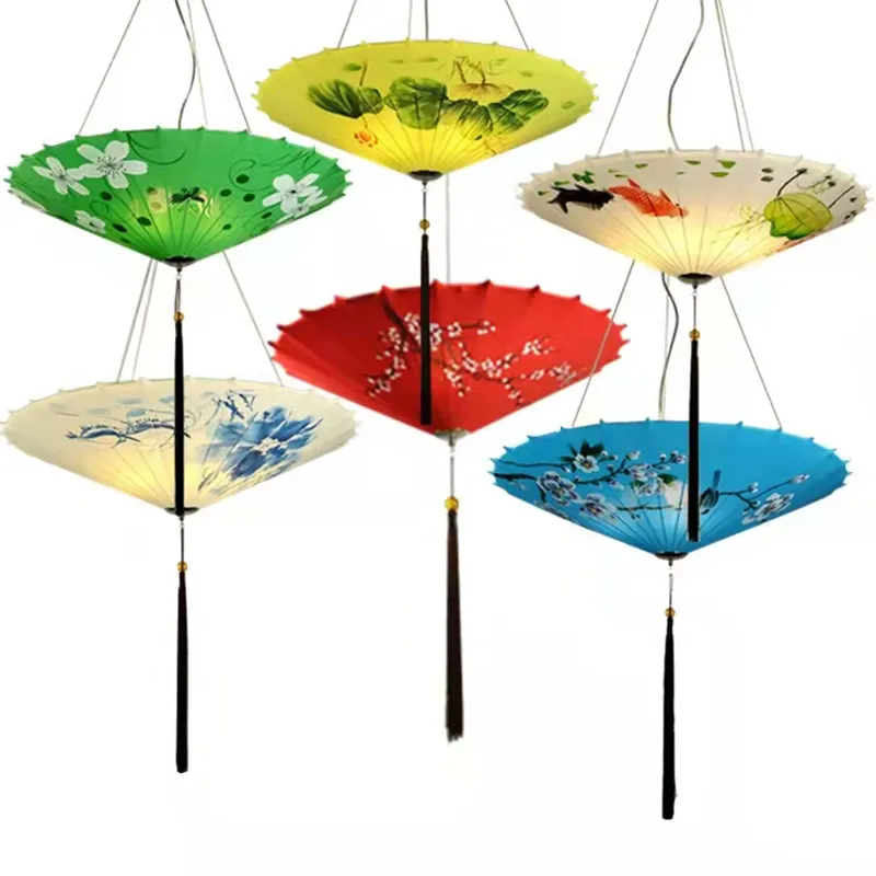Lampa obejmuje odcienie Chińskie klasyczne kreatywne ręcznie malowane lampa parasolowa