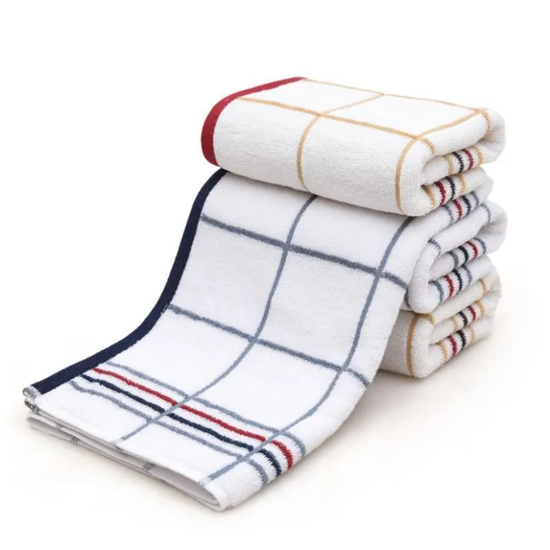 35 Manufacturers increase wholesale cotton * 75 plaid towel household adult men and women face towel soft absorbent dry hair