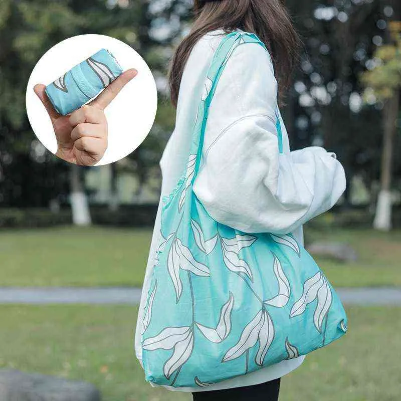 Nxy sacs à provisions Bolso De Compras plissé Para Mujer Bolsa Hombro Con Estampado Dibujos Animados couleur Caramelo Ecolgico 0209