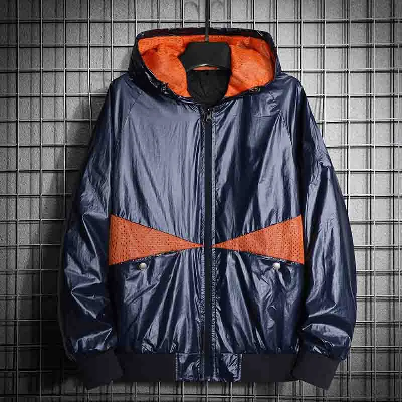 Fashionable Men s Panelled Casual Jacket with Hood Sizes M 4xl