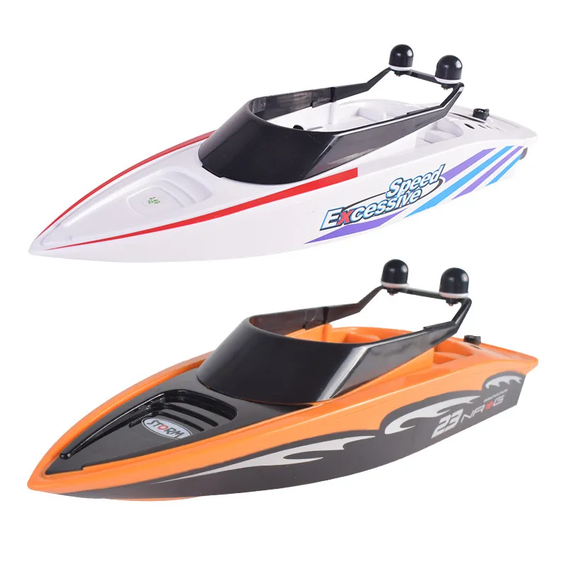 Barco RC de alta velocidade 15 km/h 2,4 GHz 4 canais elétrico Workbale on the Water Radio Remote Control Racing Toy for Childern Best Gift