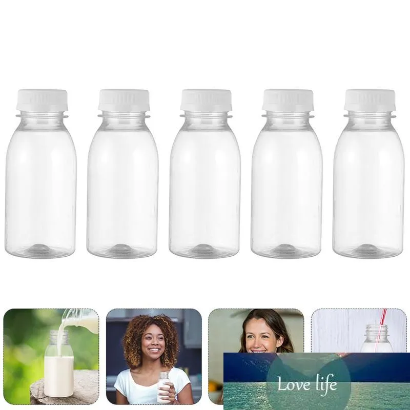 Bouteilles de stockage de lait en plastique Transparent 200/300/350ML, 10 pièces, bouteilles de boisson, bouteille d'eau Portable