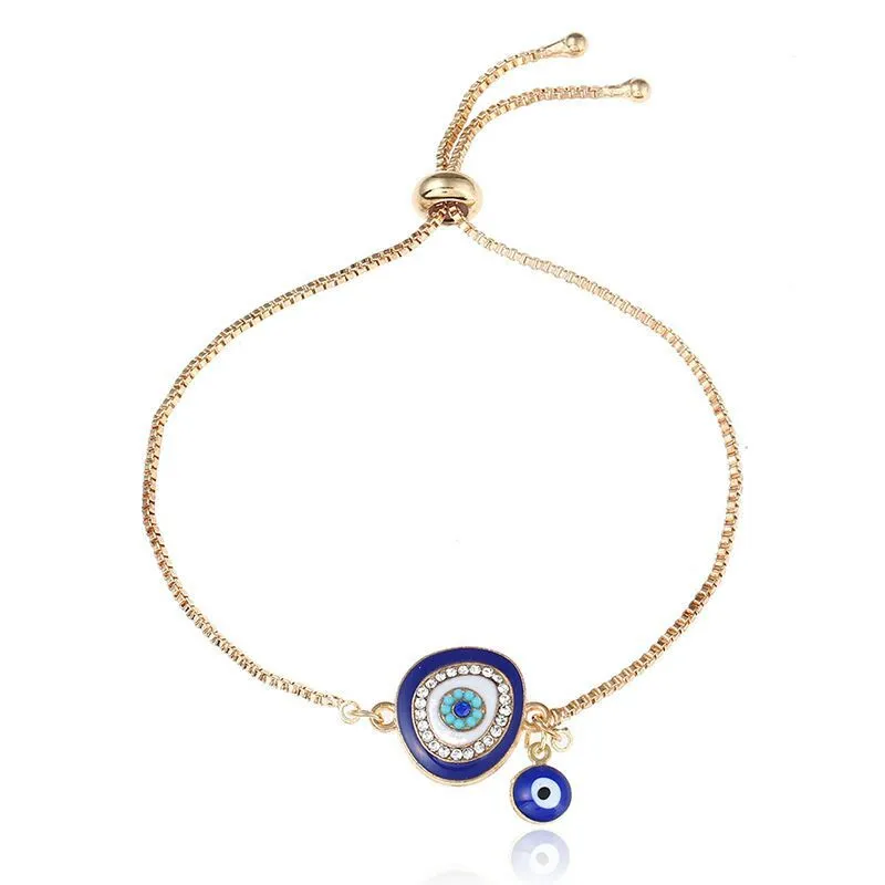 S1806 Hot Moda Biżuteria Bransoletka Evil Eye Rhinstone Blue Eye Bransoletka