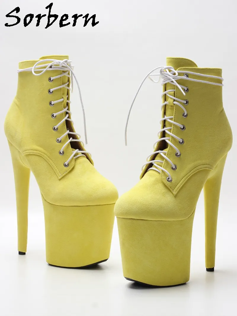 ASOS DESIGN Enhance block heel sock boots in neon yellow knit | ASOS