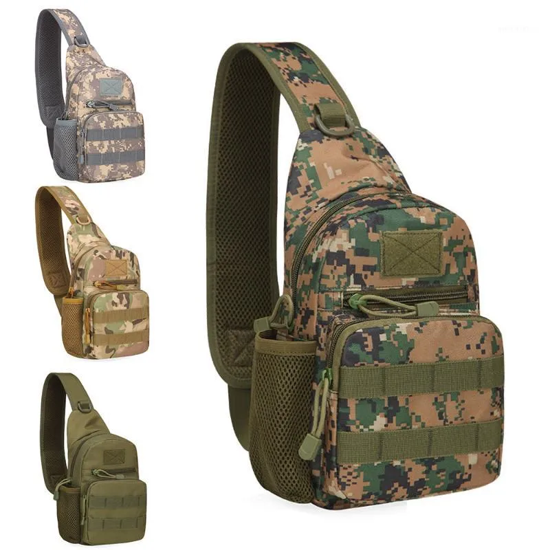 Bolsa táctica para senderismo al aire libre, bolsa de hombro del ejército, bolsas de camping Molle de agua, mochila de un solo hombro con eslinga para el cuerpo del pecho1