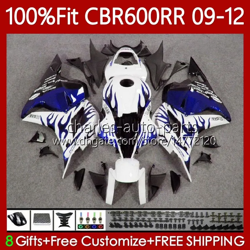 Blue Flame Flame Phowers Body Body для Honda CBR600 CBR 600 RR CC F5 CBR600RR 09 10 11 12 COUDEWORK 69NO.45 CBR 600F5 600RR CBR-600 2009 2011 2011 2011 2011 600CC 09-12 OEM FACKING