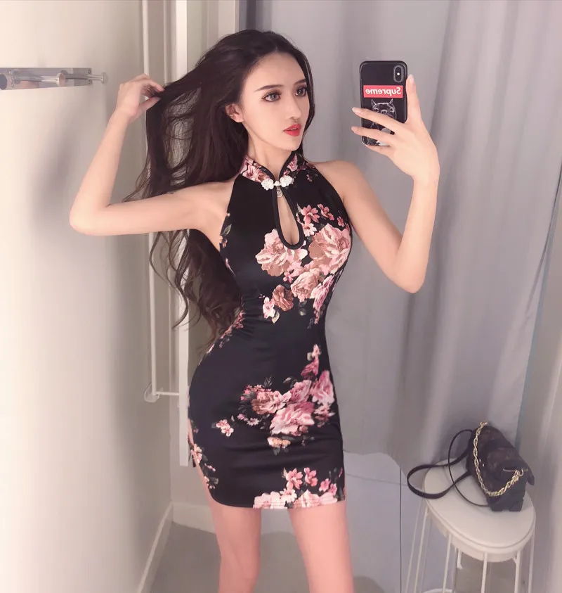 Dragon Totem Print Cheongsam Cheongsam Dress Chinese Retro Fashion ...