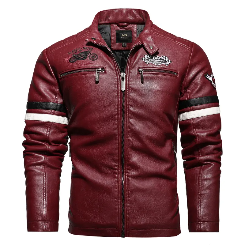 Bike Leather Jackets Motorcycle Jacket With Embroidery And