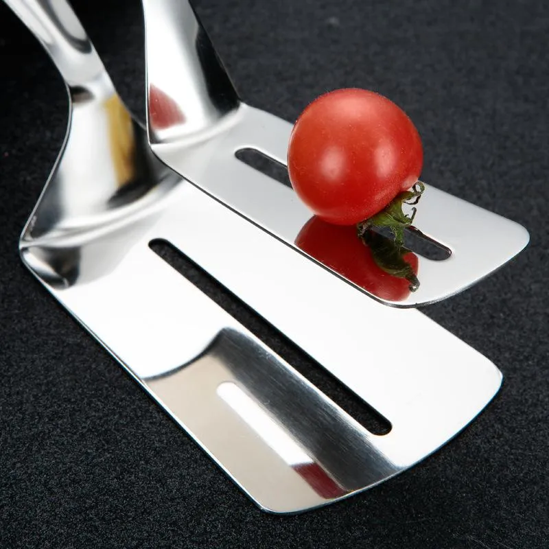 Stainless Steel Kitchen BBQ Bread Utensil Barbecue Tong Fried Fish Steak Clip Shovel Clamps Meat Vegetable Meat Clamp HY0337