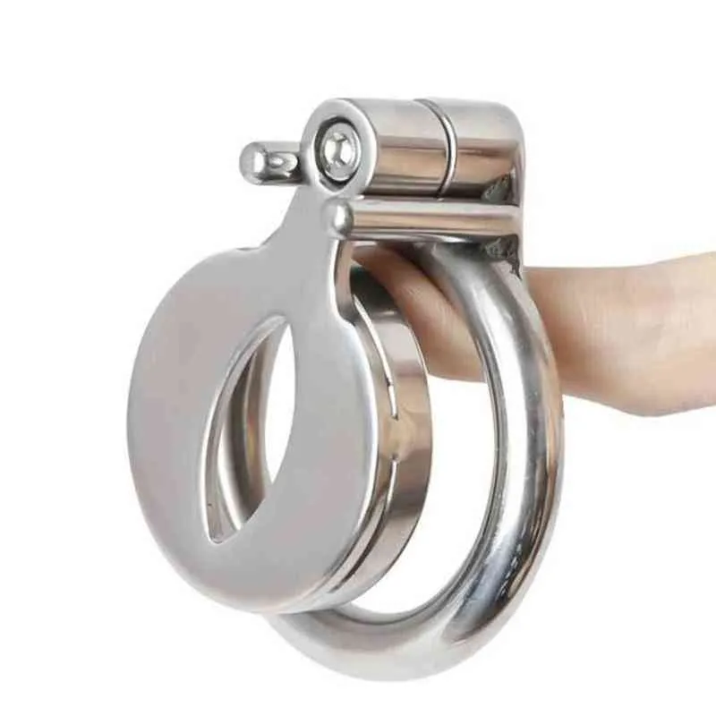 Sex NXYCockrings Super Small Male Chastity Device Stainless Steel Cage With Screws Cock Ring BDSM toys Bondage Fetish cock 1124210W