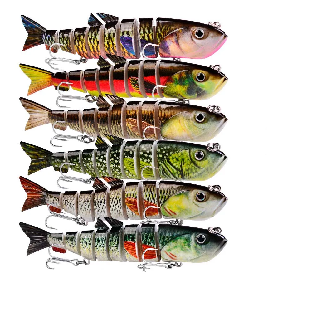 Top Quality 6 Color 13 Cm 22G Abs Pesca Iscas para Baixo Trout Multi Swimbaits Juntido Solteiro Slow Biônico Natação Lure Baixo Freshwater Saltwater 120 pcs / lote