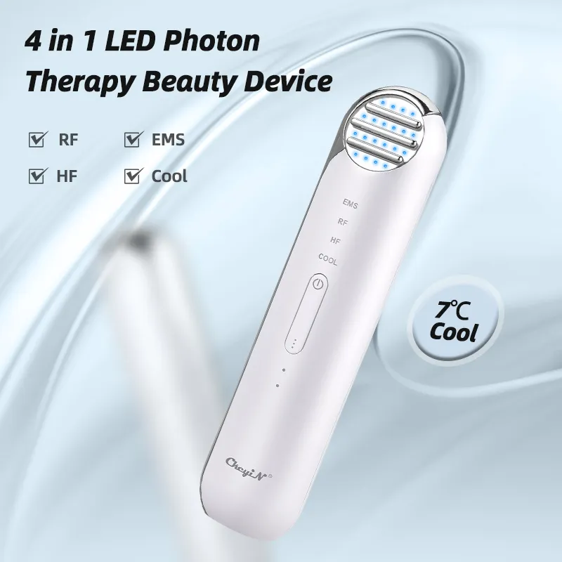 EMS Lifting du visage RF resserrement LED thérapie photonique Anti-rides HF glace fraîche compresse rajeunissement de la peau dispositif de beauté
