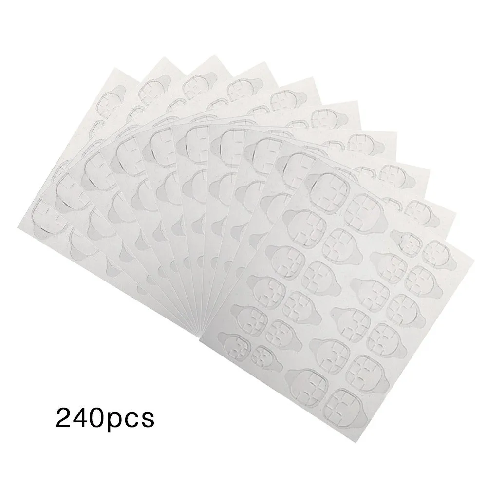 240pcs paznokcie klej klej TAKSY PAWITA PAIL TABS CZYLKIE