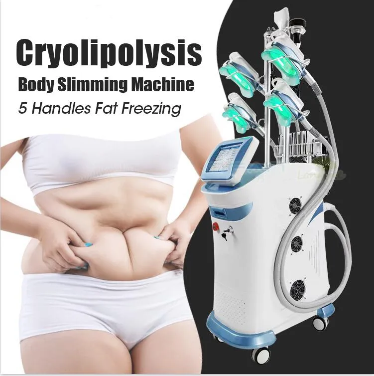 5 in 1 360 Cryolipolysis 슬리밍 기계 40K Cavitation Lipolaser 진공 RF 체중 감소 지방 냉동 슬림 장비 안티 셀룰 라이트 시원한 몸 조각