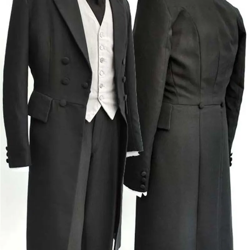 Black Hommes Mariage Habillage de mariage Tuxedos GroomsMen costume Hommes à double boutonnage C183 201106