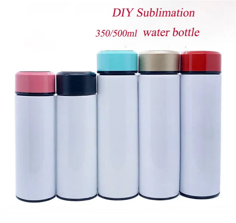 DIY Sublimation Water Bottle 350ml 500ml Te Tumbler Travel Mugg Rostfritt stål Te Infuserflaska Bärbar Vattenflaska med sil