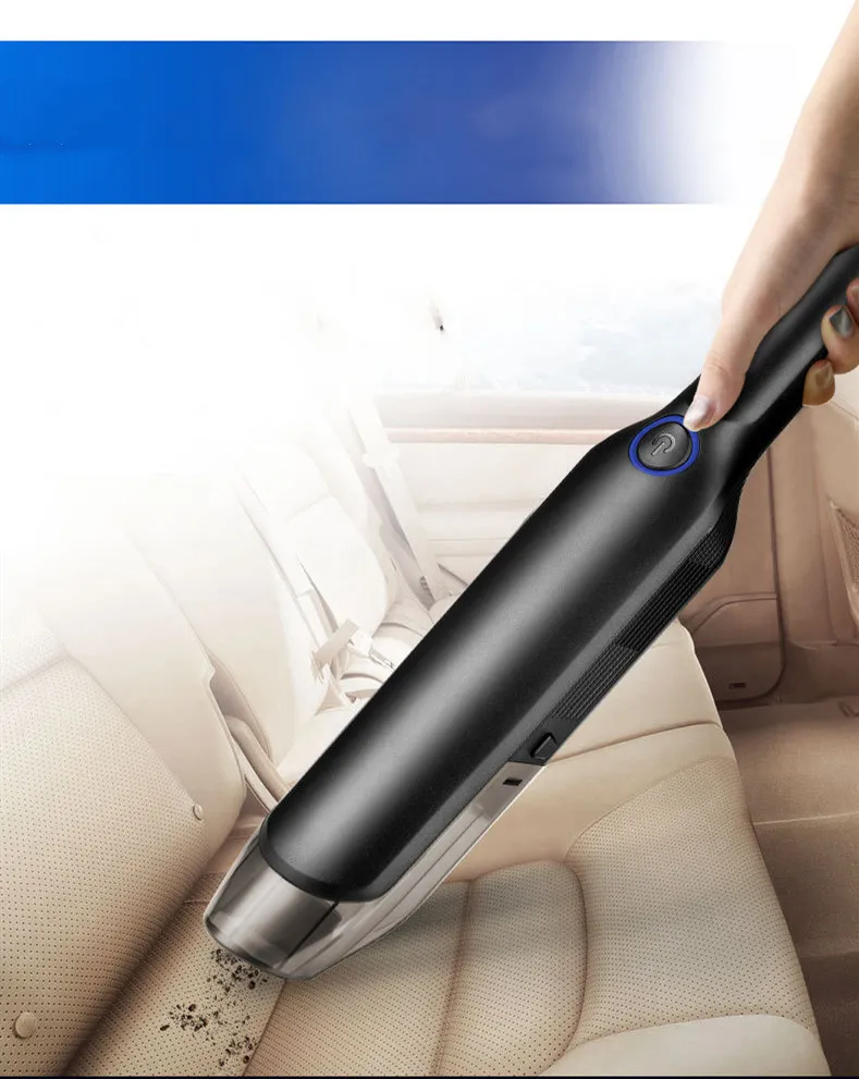 FreeShipping HOME Portable Wireless Car or Auto Interior Vacuum Cleaner Mini Dust Catcher Super Strong Cyclone Suction 13KPA