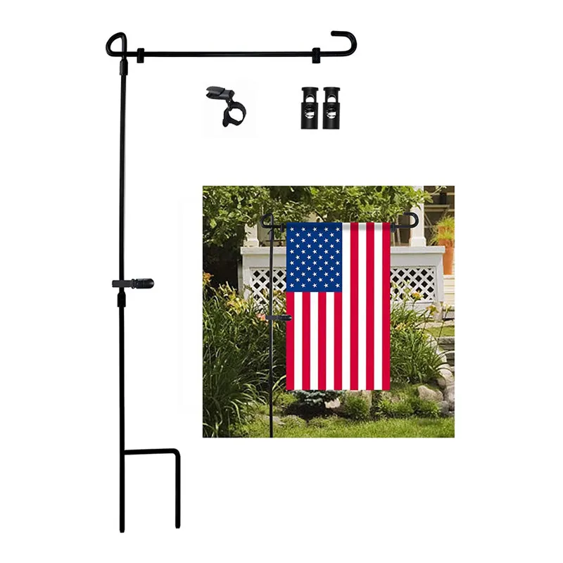 Flaga ogrodowa flagpole metal flaga uchwyt słupa Halloween Boże Narodzenie Easter Garden Flag Stand Yard Flags Polak