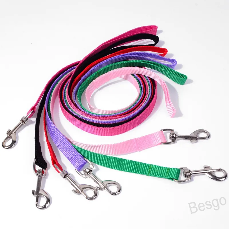 110cm Laisses pour animaux de compagnie Sûr et durable Corde de plomb Cordes à tête unique Chat Chien Laisse Sangles d'entraînement 6 couleurs Fournitures pour animaux de compagnie BH4289 TYJ