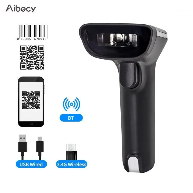 AIBECY El 1D / 2D / QR Barkod Tarayıcı USB Kablolu Barkod Okuyucu Destek İki Yönlü Manuel / Otomatik Sürekli Tarama1