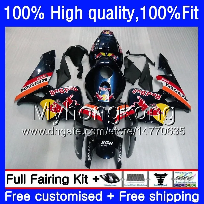 حقن قوالب للحصول على HONDA CBR600RR أزرق داكن الساخنة CBR 600RR 600F5 600CC F5 05 06 48HM.4 CBR600 RR CBR600F5 CBR 600 RR CC 2005 2006 OEM هدية