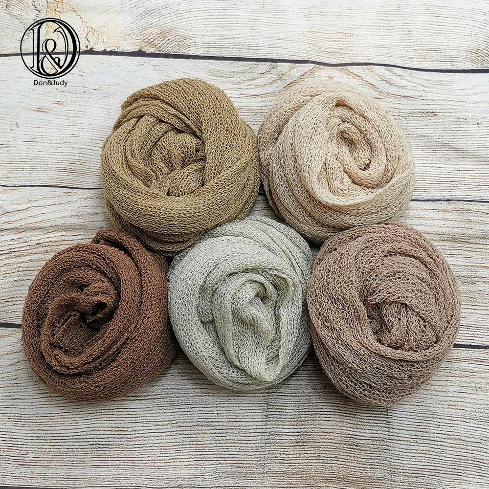 DonJudy 2/3/4 / Pack Knit Stretch Wraps Set Baby Photo Nouveau-né Photo Props Garçon Fille Infantile Nouveau-né Photographie Couverture Props LJ201105