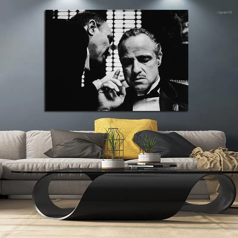 OUCAG Great Movie The Godfather Poster und Drucke, klassische Figur, Wandkunst, Leinwandgemälde, Bilder für Heimdekoration, ohne Rahmen1