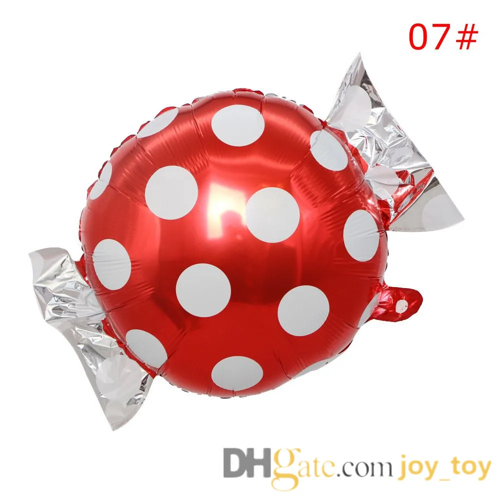 Mix 18 inch Sweet Candy Balloons Round Lollipop Balloon aluminum foil Birthday Party Balloons for kids decoration