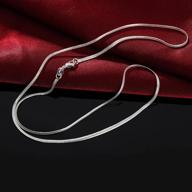 Chains Arrival 2MM 16inch-30inch Flat Snake Chain Colares Fine Men Jewelry 925 Sterling Silver Colar Colar for Women