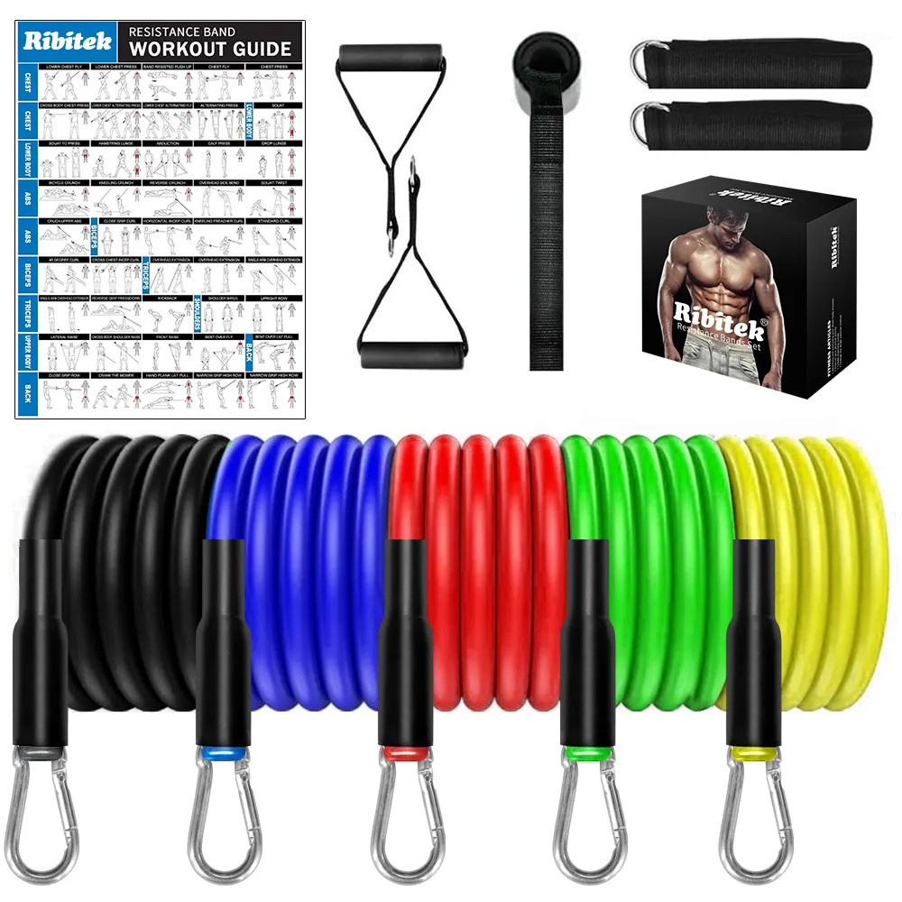 Elastic Resistance Bands Sets Latex Tubes Pull Rope Home Gyms