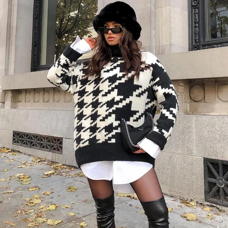 Argyle hotsell turtleneck sweater