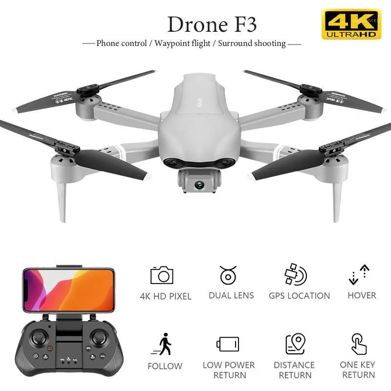F3 Drone con GPS 4K 5G WiFi Video Live Video FPV Quadrotor 25 minuti RC Distanza 500m Drone HD Doppia fotocamera grandangolare RC Dron1