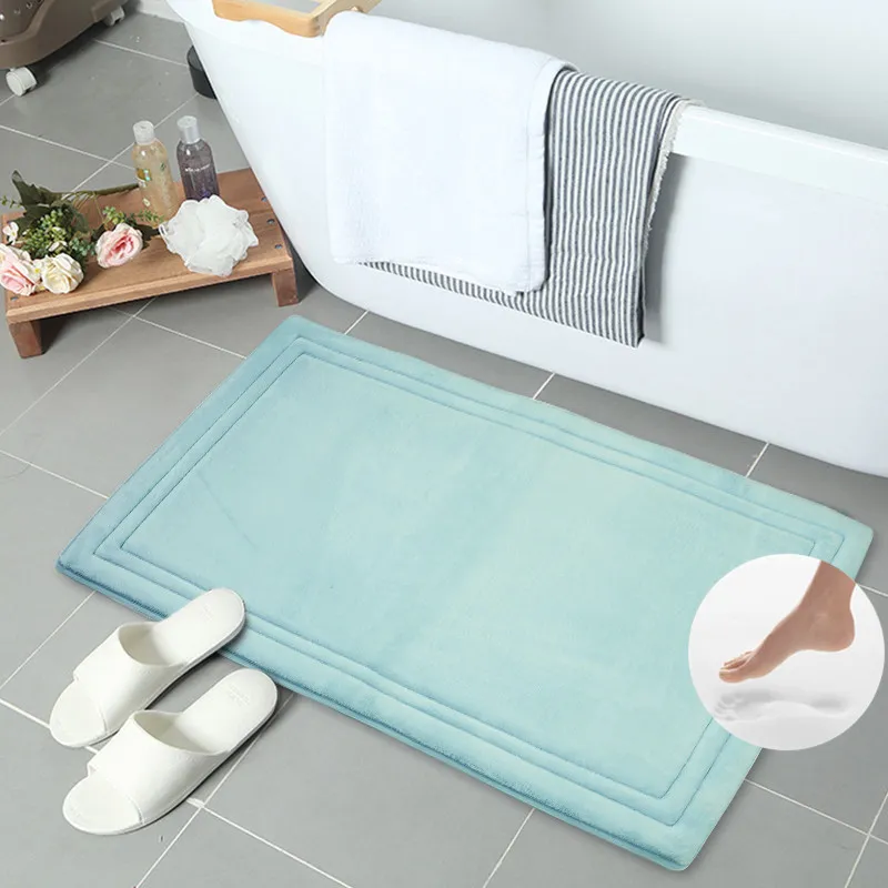 고품질 기계 빨 수있는 메모리 거품 목욕 매트 안티 슬립 매트 욕실 도어 매트 화장실 욕실 흡수 카펫, 201116
