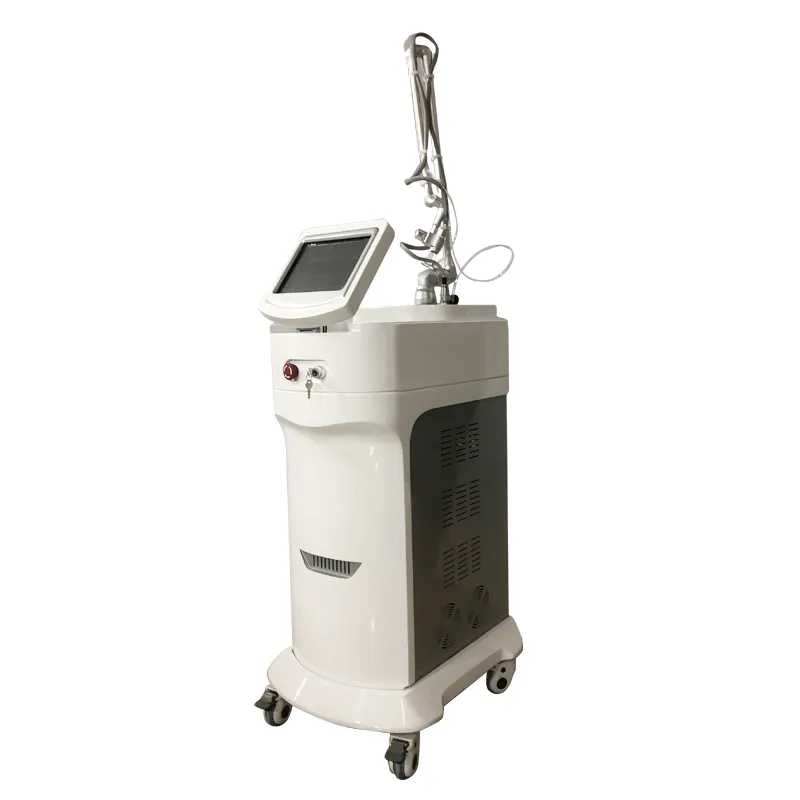 60 Watt di potenza 10600nm di serraggio vaginale taglio laser co2 frazionato marcatura braccio articolato macchina per il trattamento dell'acne cicatrice con tubo RF