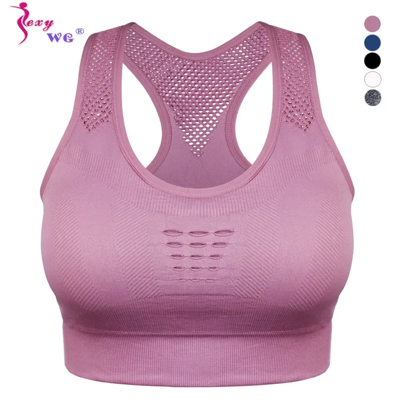 SEXYWG Top Athletic Running Sports Bra Yoga Brassiere Entraînement Gym Fitness Femmes Sans Soudure À Fort Impact Sous-Vêtements Rembourrés Gilet Réservoirs T200601