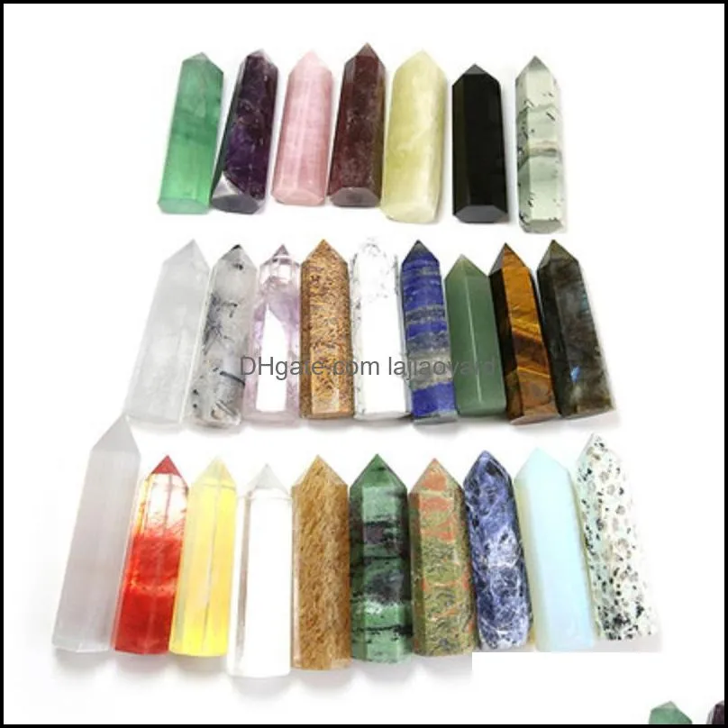 6~7cm Complete variety Raw Quartz Pillar Arts Energy stone Wand Reiki Healing Obelisk Tower Points Gemstone Nature Crystal