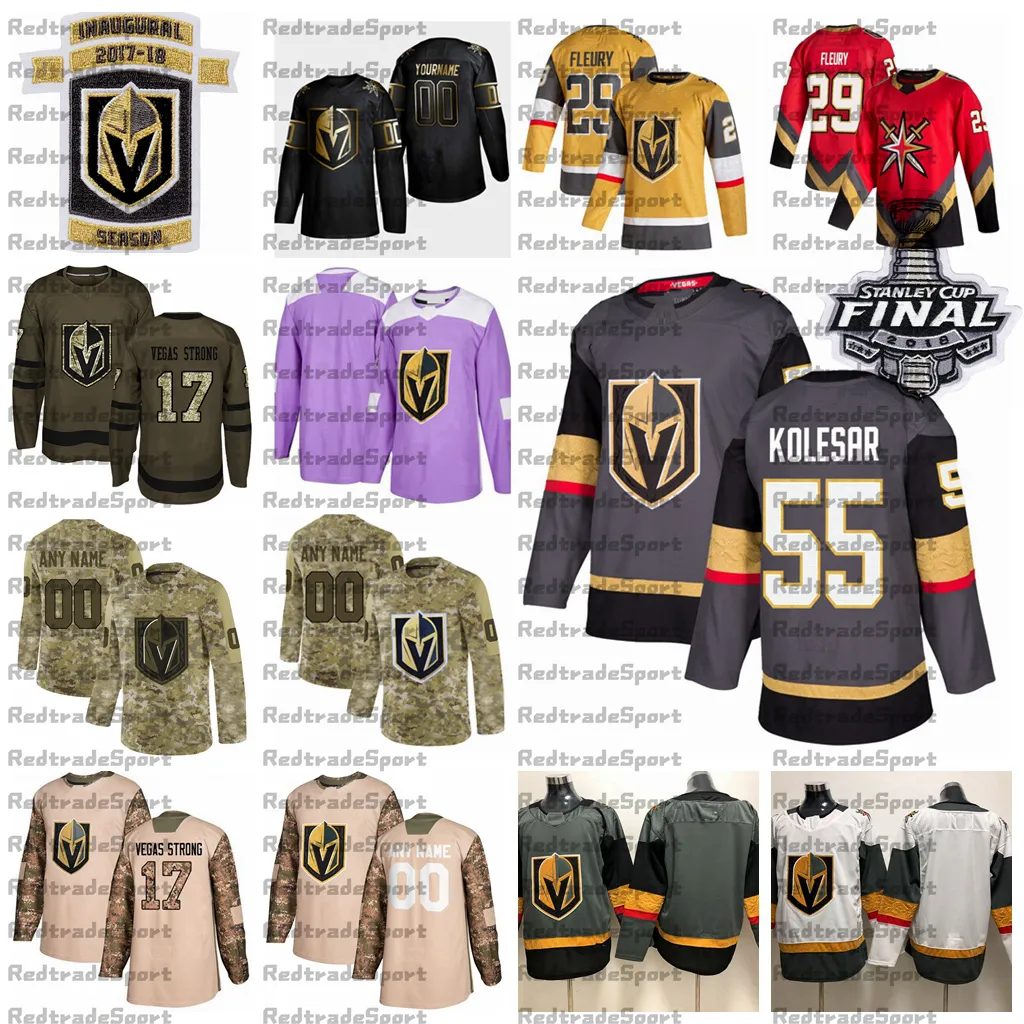 2021 Retro retrò Personalizza # 55 Keegan Kolesar Vegas Golden Knights Hockey Jersey Golden Edition Camo Veterans Day Fights Cancer Purple