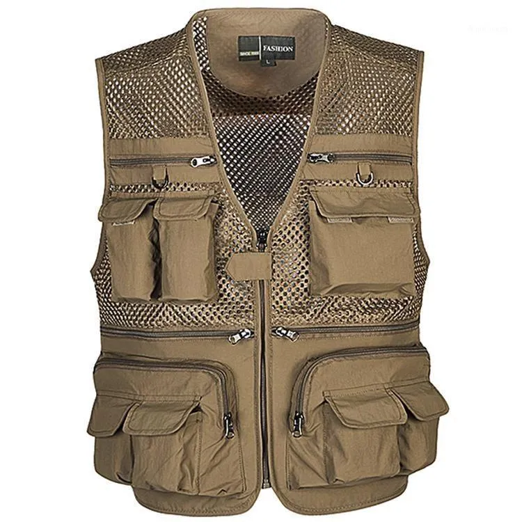 Descarregar colete tático moda fashion fotógrafo verão waistcoat malha trabalho sem mangas jaqueta ferramenta muitos bolso colete macho1