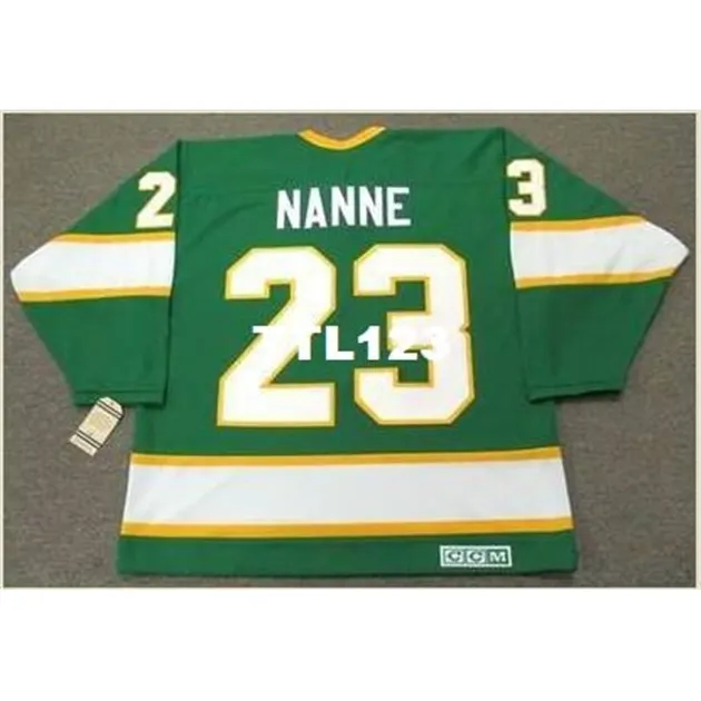 740 # 23 Lou Nanne Minnesota North Stars 1967 CCM Vintage Home Hockey Jersey of Custom Elke naam of nummer Retro Jersey